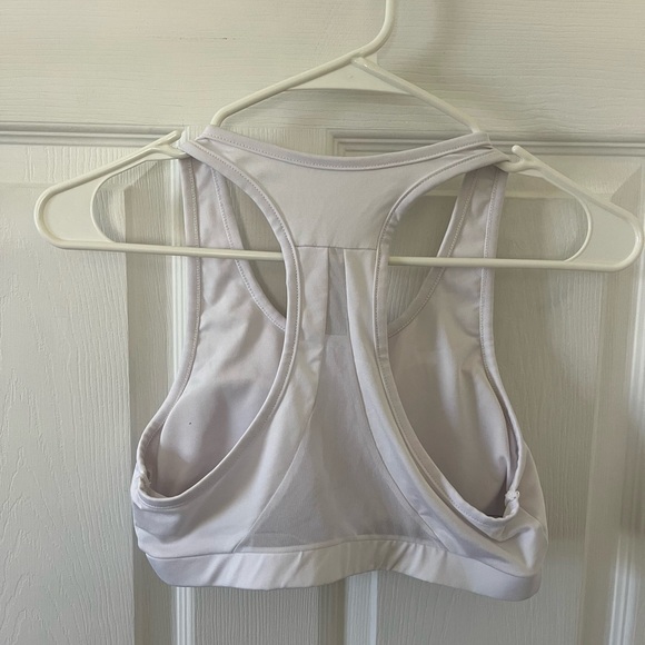 Women's White Padded Sports Bra - Picture 2 of 3